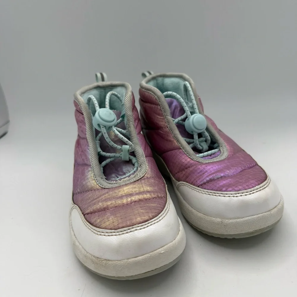 Lands' End Kids' Iridescent Pink and White Boots Size 11‎